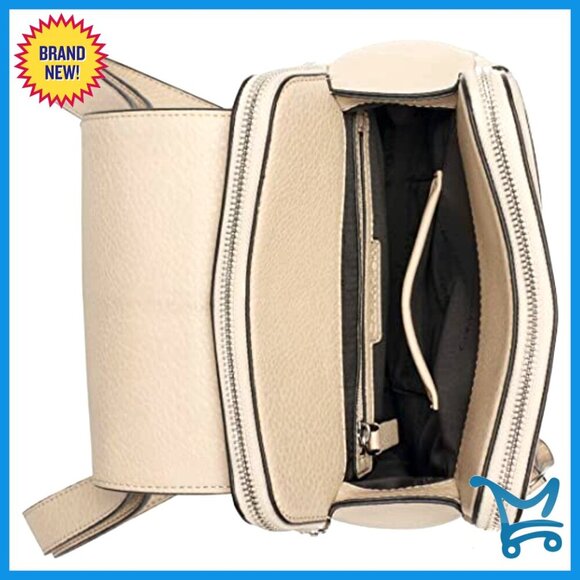 Lamb Leather Flap Backpack with Magnetic Closure and Interior Pocket main image 5
